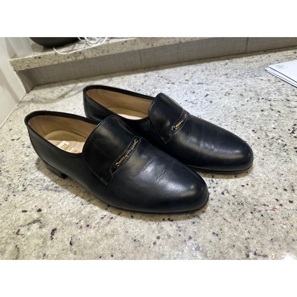Bally of Switzerland Adrian 04 Black Leather Bit Loafer Men's Size 11 Dress Shoe